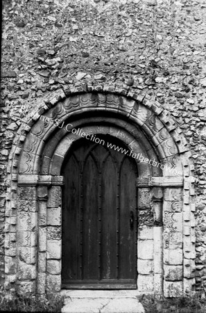 ST ANDREWS C.1300 CHANCEL 1370 TOWER 1460 (THATCHED ROOF OF NAVE & AISLE) S.W.DOOR